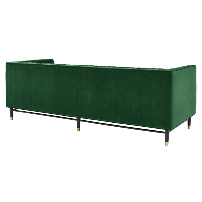 Everly Quinn Devote Channel Tufted Performance Velvet Sofa Reviews